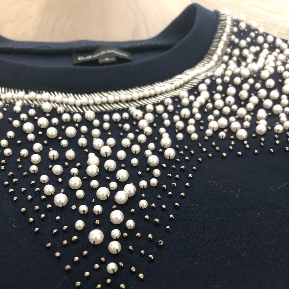 Dolce & Gabbana Navy and White Embellished Sweatshirt - Picture 3 of 5